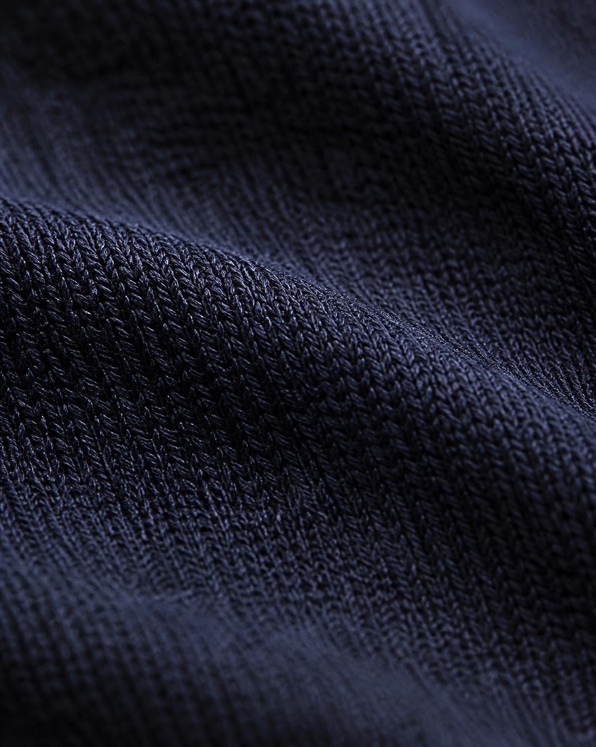 Macro detail of the 185 GSM ultrafine merino knit